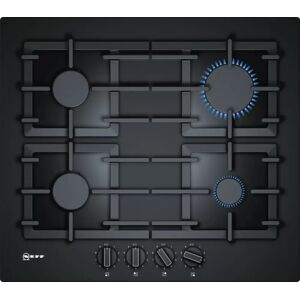 Neff N70 T26CS49S0  Gas Hob Stainless Steel  Black Tempered Glass