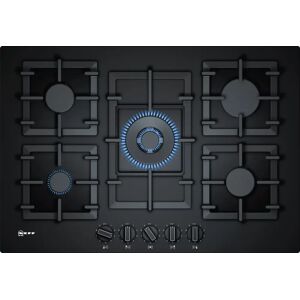 Neff N70 T27CS59S0  Gas Hob Stainless Steel  Black Tempered Glass