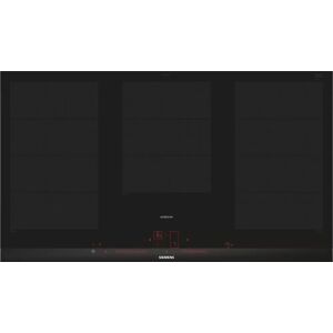 Siemens EX977LXV5E iQ700 90cm Induction Hob Black glass with blackSteel trim