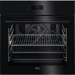 AEG BPK748380B 60cm  Single Oven Black Glass