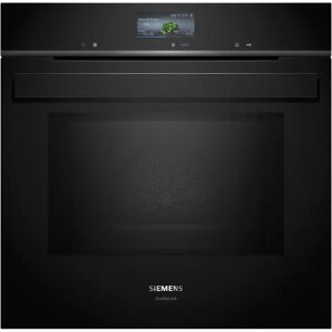 Siemens HM976GMB1B iQ700 Single Oven Black with black steel trim