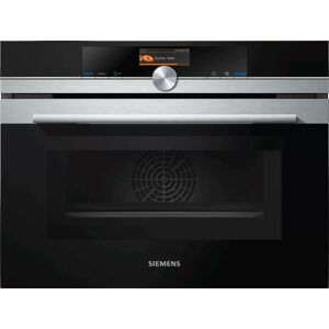 Siemens CM676GBS6B iQ700 Combination Oven Black with steel trim