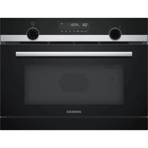 Siemens CP565AGS0B iQ500 Combination Oven Black with steel trim