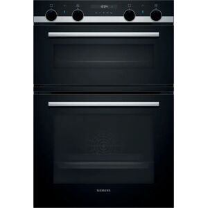 Siemens MB535A0S0B iQ500 Double Oven Black with steel trim