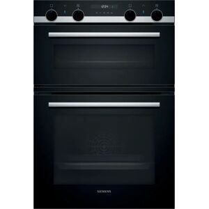 Siemens MB557G5S0B iQ500 Double Oven Black with steel trim