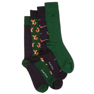 Swole Panda Fox & Pheasant Bamboo Sock Bundle - Four Pairs UK 7-11 (US 8-12 / EU 40-47)