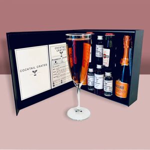 Cocktail Crates Prosecco cocktail Gift Set - Bellini, Mimosa, Kir Royale, Negroni Fizz