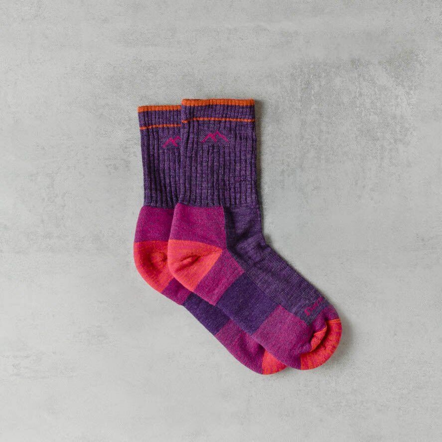 Micro Crew Cushion Hiking Socks, Heather By Darn Tough   Size: S   Colour: Plum Heather