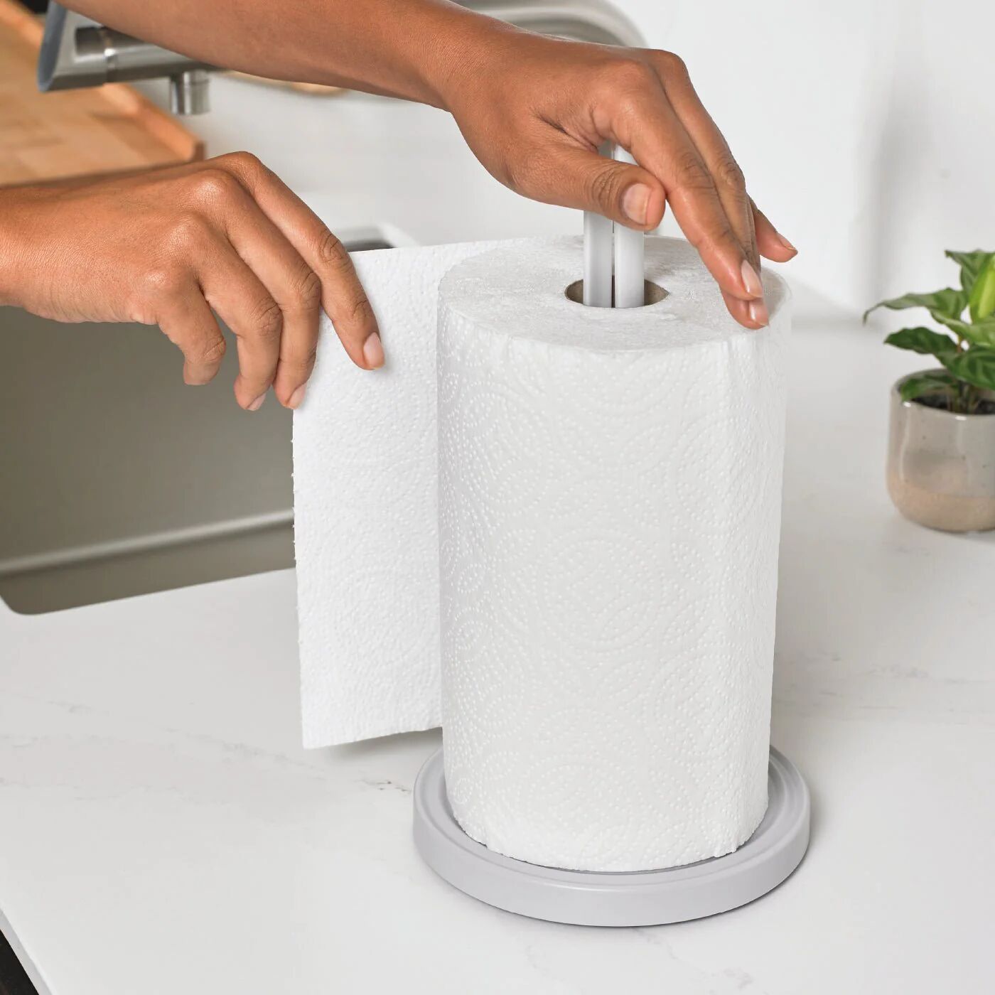 Recycled Kitchen Roll Holder By ReBorn   Colour: Stone