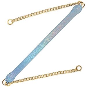 Sarah Haran Accessories Sarah Haran Gemini Strap - Textured - Gold / Metallic Mist Blue Holographic - Female