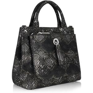 Sarah Haran Accessories Sarah Haran Mini D 2-in-1 Tote - Textured - Silver / Black Python - Female