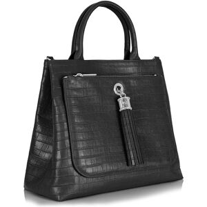 Sarah Haran Accessories Sarah Haran Dahlia 2-in-1 Tote - Moc Croc - Silver / Black - Female