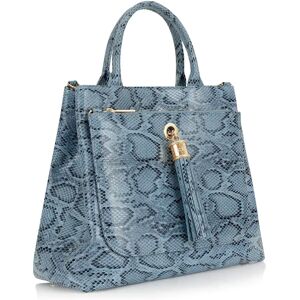 Sarah Haran Accessories Sarah Haran Dahlia 2-in-1 Tote - Textured - Gold / Blue Python - Female