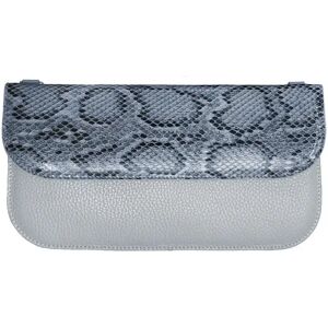 Sarah Haran Accessories Sarah Haran Violet Envelope Clutch - Textured - Silver / Blue Python Aluminium - Female