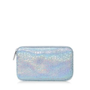 Sarah Haran Accessories Sarah Haran Millie Pouch - Textured - Silver / Blue Holographic - Female