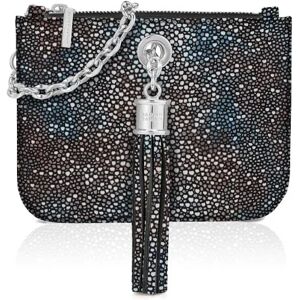 Sarah Haran Accessories Sarah Haran Lily Mini Clutch / Crossbody Bag - Animal Print - Silver / Multi Colour Shagreen - Silver / Multi Colour Shagreen - Female