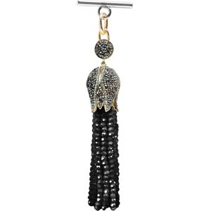 Sarah Haran Accessories Sarah Haran Joyful Jewel Tassel - Silver / Black Tulip - Female