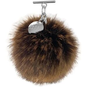 Sarah Haran Accessories Sarah Haran Faux Fluff PomPom Tassel - Silver / Honey Bear - Female