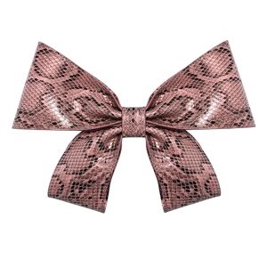 Sarah Haran Accessories Sarah Haran Deco Bow - Textured - Gold / Pink Python - Female