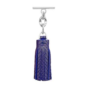Sarah Haran Accessories Sarah Haran Mini Tassel - Textured - Silver / Blue Glitter - Female