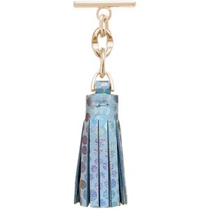 Sarah Haran Accessories Sarah Haran Mini Tassel - Textured - Gold / Blue Holographic - Female