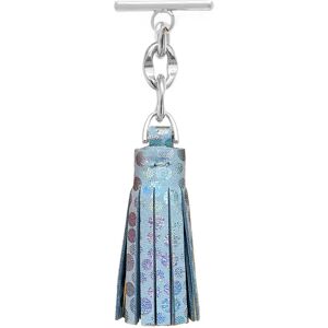 Sarah Haran Accessories Sarah Haran Mini Tassel - Textured - Silver / Blue Holographic - Female