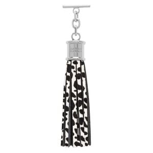 Sarah Haran Accessories Sarah Haran Leather Handbag Tassel- Animal Print- Silver/ Dalmatian Spot - Silver / Dalmatian Spot - Female