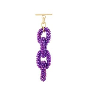 Sarah Haran Accessories Sarah Haran Kings Knot Tassel - Gold / Purple Sparkle - Female