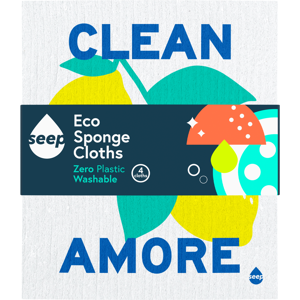 Seep Clean with Amore - Eco Sponge Cloths (4 cloths) Seep Clean with Amore - Eco Sponge Cloths (4 cloths)