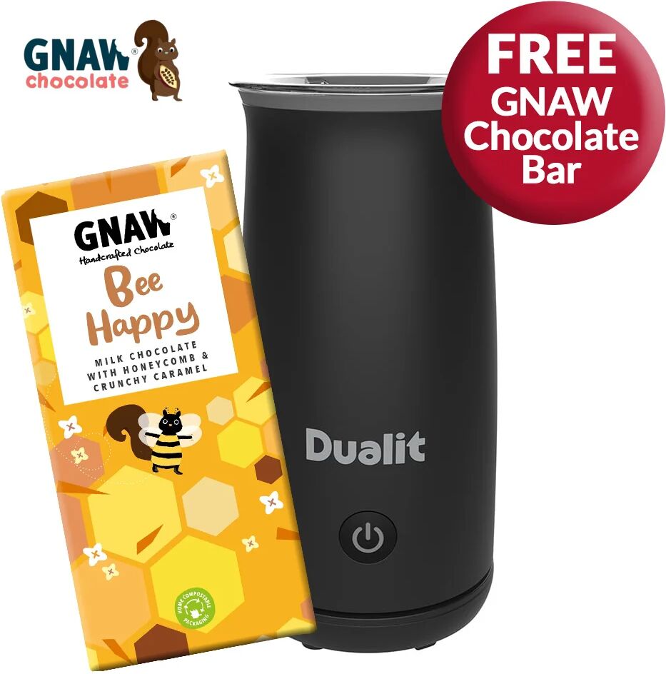 Dualit Handheld Milk Frother &amp; Hot Chocolate Maker with Free Chocolate - Black