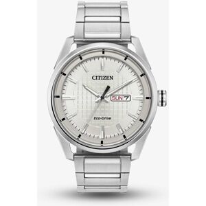 Citizen Mens Eco-Drive Silver Day Date Dial Stainless Steel Bracelet Watch AW0080-57A Citizen Mens Eco-Drive Silver Day Date Dial Stainless Steel Bracelet Watch AW0080-57A