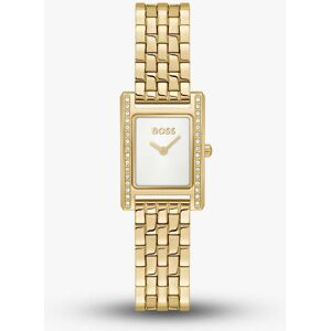 BOSS Ladies Lucy Precious Gold Tone Crystal Rectangle Watch 1502815 BOSS Ladies Lucy Precious Gold Tone Crystal Rectangle Watch 1502815