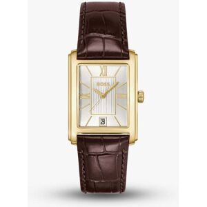 BOSS Mens Principle Gold Tone Brown Leather Strap Watch 1514300 BOSS Mens Principle Gold Tone Brown Leather Strap Watch 1514300
