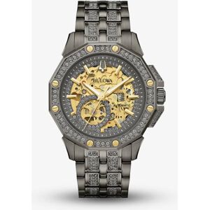 Bulova Mens Octava Crystal Gunmetal Grey Watch 98A293 Bulova Mens Octava Crystal Gunmetal Grey Watch 98A293
