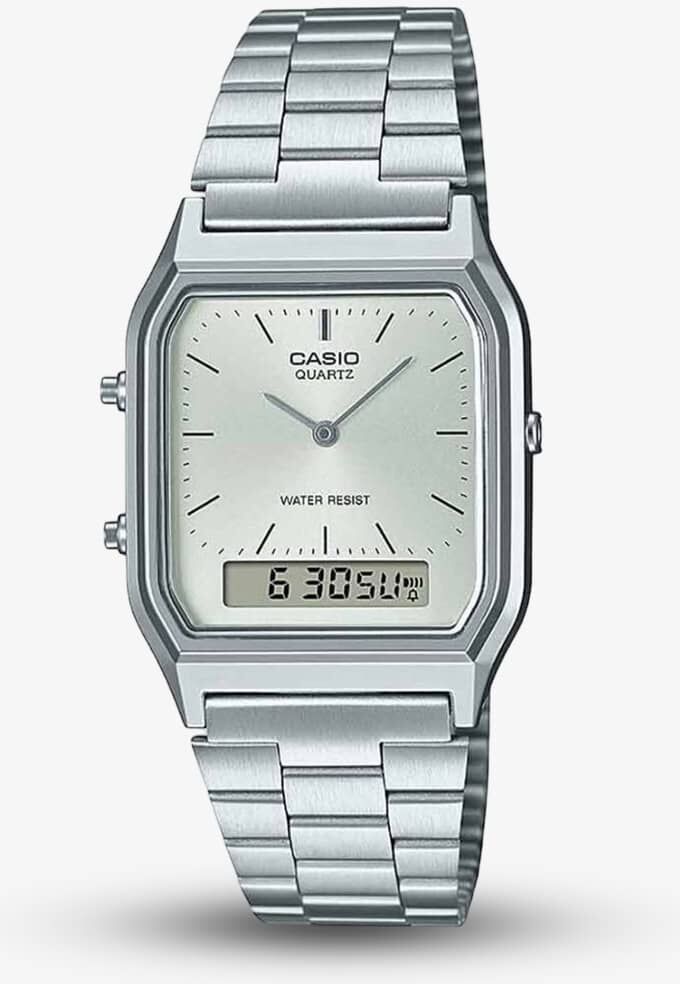 Casio Vintage Silver Watch AQ-230A-7AMQYES