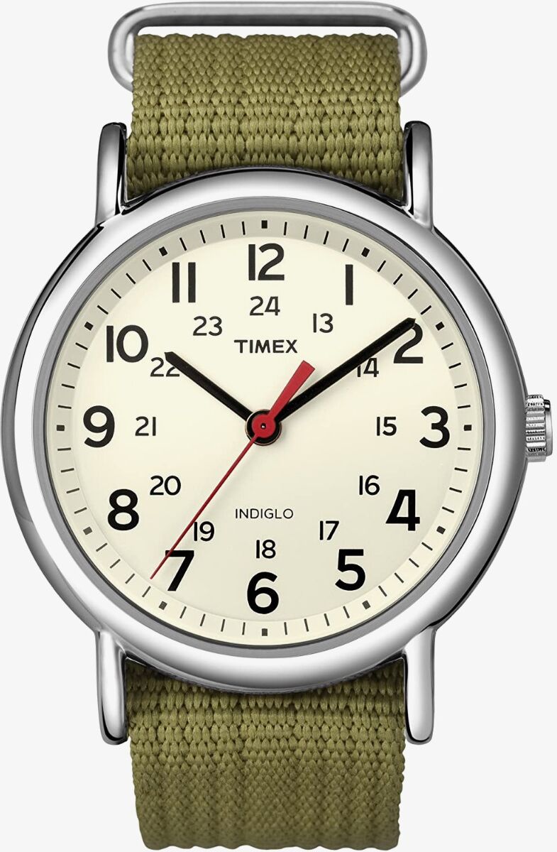 Timex Mens Weekender White Dial Watch T2N651