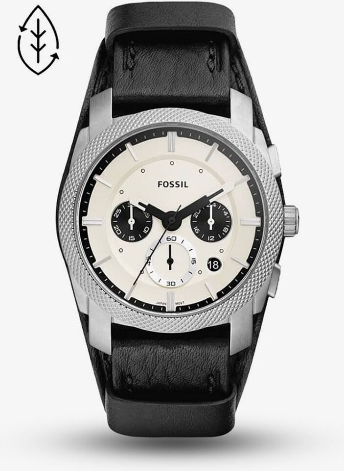 Fossil Mens Machine Black Chronograph Watch FS5921