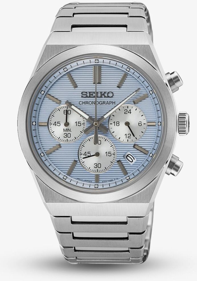 Seiko Mens Sports Blue Dial Chronograph Watch SSB459P1