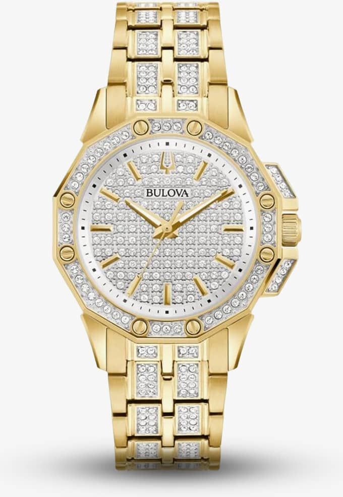 Bulova Ladies Octava Crystal Two Tone Watch 98L302