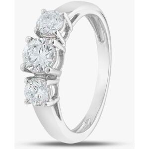 Pure Brilliance 9ct White Gold Certified Lab Grown 1.00ct Brilliant Cut Diamond Three Stone Ring LGR5026-100 P (WG)