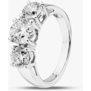 Pure Brilliance 9ct White Gold 2.00ct Certified Lab Grown Brilliant Cut Diamond Three Stone Ring LGR5026-200 Q