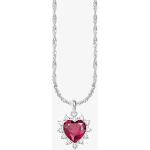 THOMAS SABO Romance Silver Red Cubic Zirconia Heart Pendant Necklace KE2305-013-10-L45V