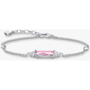 THOMAS SABO Heritage Silver & Pink Octagon Cubic Zirconia Bracelet A2018-051-9-L19V