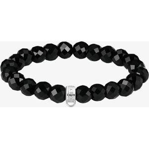 THOMAS SABO As We Love 17cm Black Oval Obsidian Bead Bracelet X0292-023-11-L17