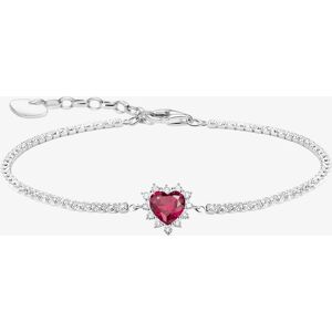 THOMAS SABO Romance Silver Ruby & Cubic Zirconia Heart Bracelet A2188-013-10-L19V