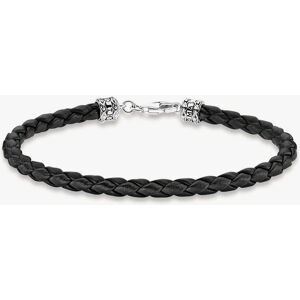 THOMAS SABO Black Leather Braided Bracelet A2011-682-11-L19