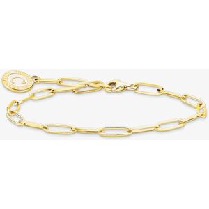 THOMAS SABO Gold Plated White Cold Enamel Long Link 15cm Charm Bracelet X0286-427-39-15