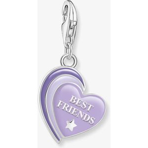 THOMAS SABO Silver Best Friends Purple Cold Enamel Heart Charm 2046-664-13