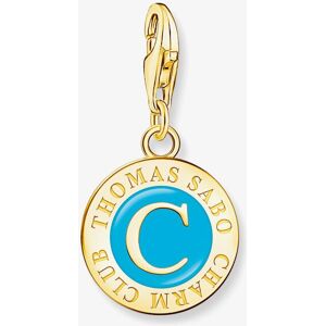 THOMAS SABO Gold Plated Charmista Coin Blue Member Charm 2099-427-17