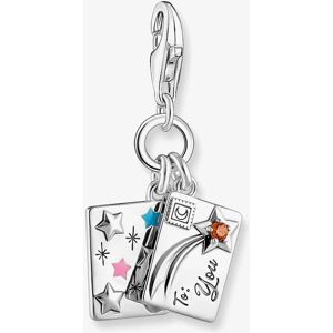 THOMAS SABO Silver Multi Enamel Chistmas Postcard Letter Charm 2061-691-7